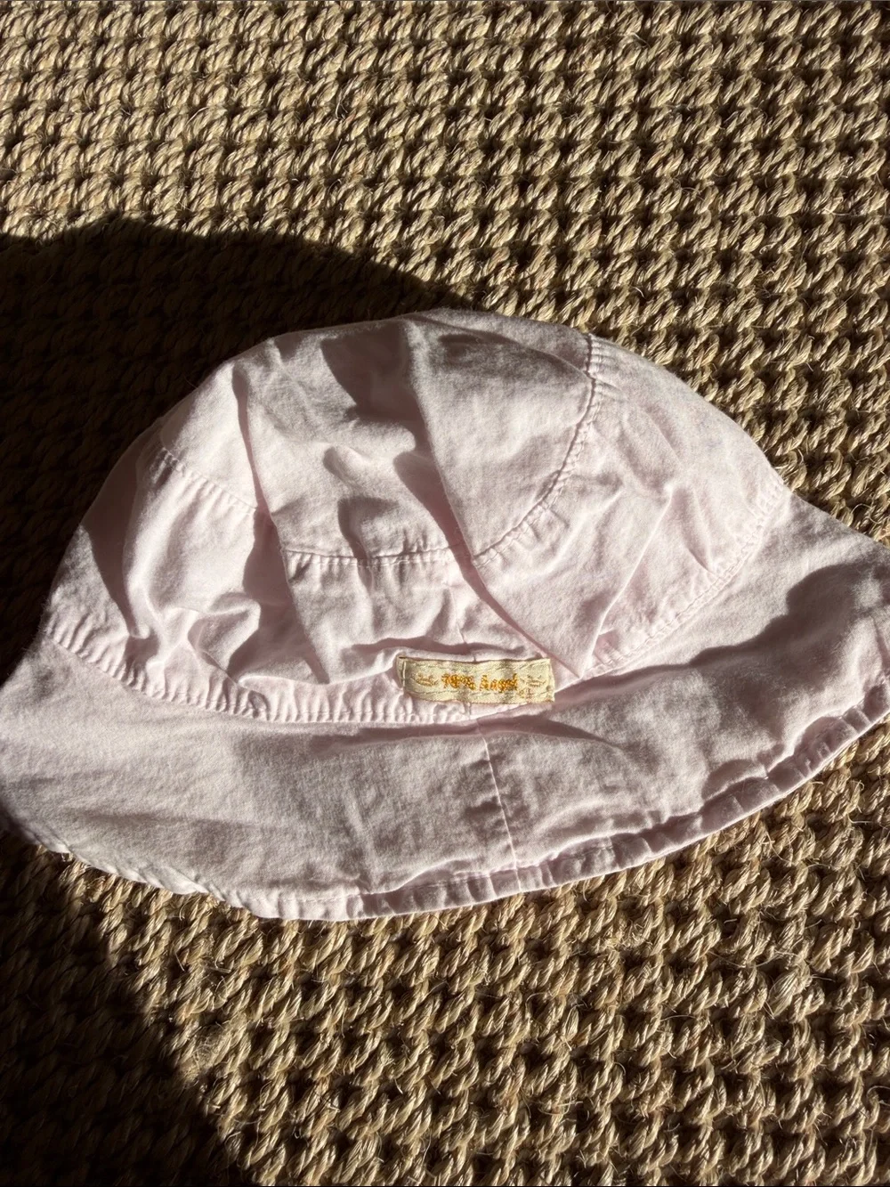 Malibu Light Pink Kids' Bucket Hat with Sunset Logo size 6-12 months